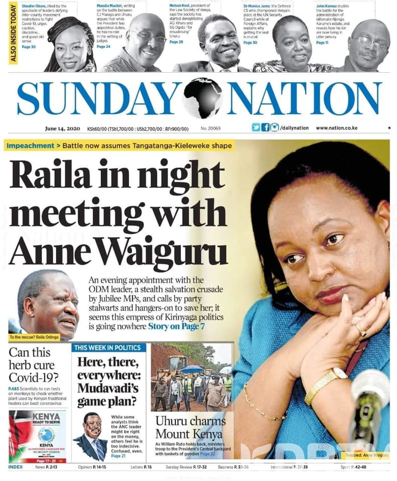 tømrer Postbud baggrund Raila Denies Meeting Impeached Governor Waiguru As Reported By Sunday Nation  - KDRTV